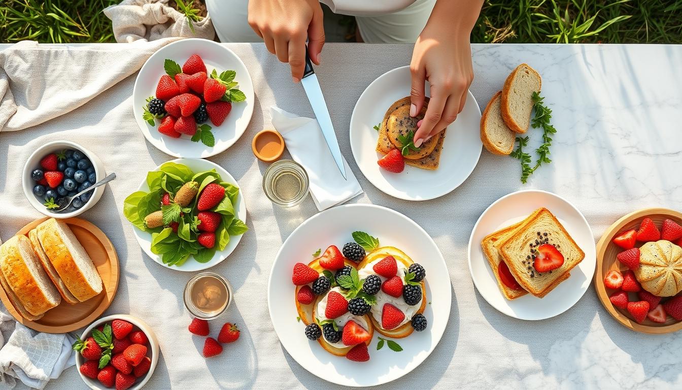 Ingredients prepared for a simple home dinner