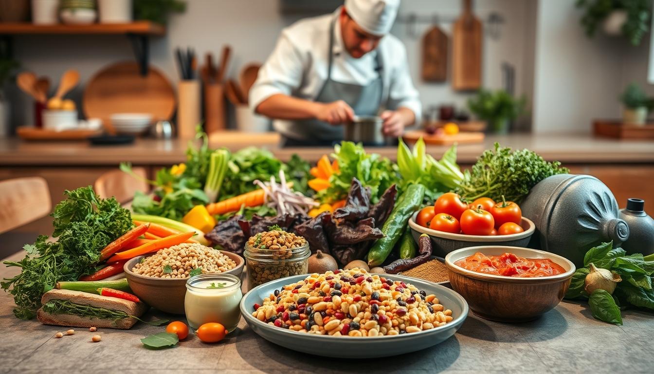 Comforting family dinner served at home