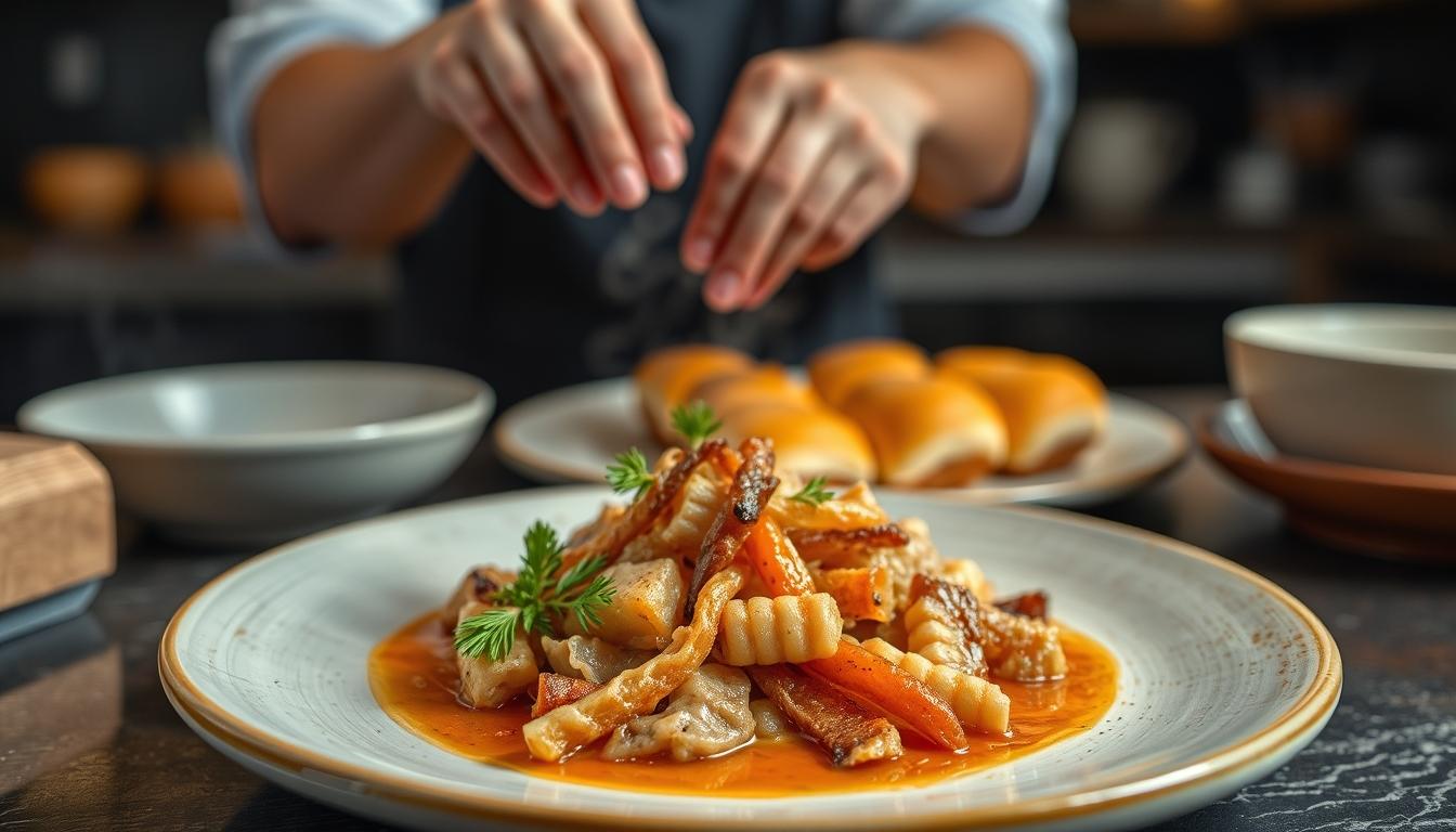 Seasonal meal prepared in a home kitchen